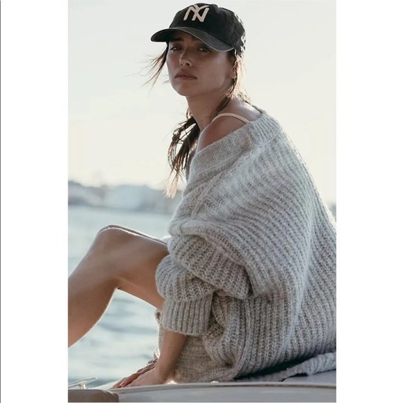 #31 New! Free People Blue Bell Chunky Oversized SweaterNWT - Picture 7 of 9